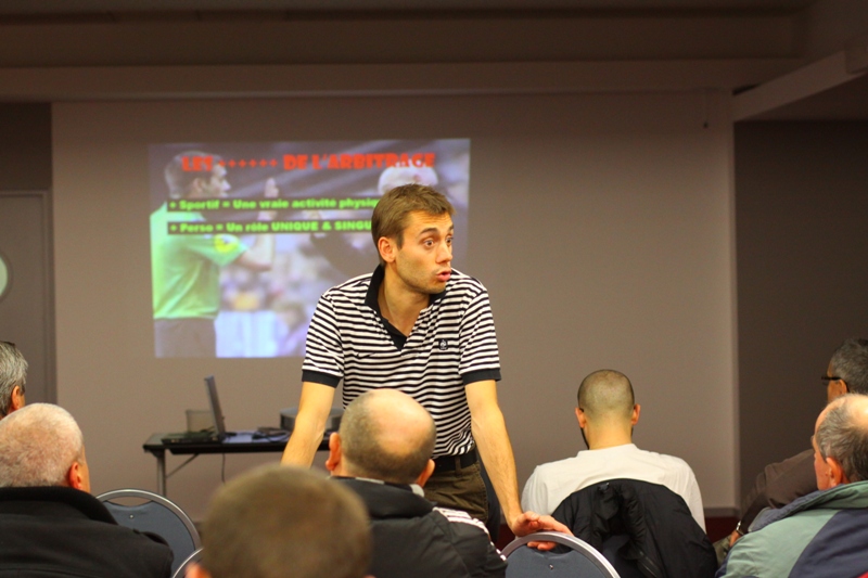 Clément Turpin - conférence sur l'arbitrage à Gueugnon