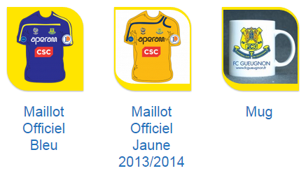 podium Produits boutique en ligne FCGueugnon maillot officiel mug 