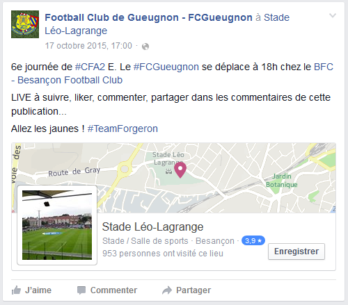 live fc besancon fc gueugnon