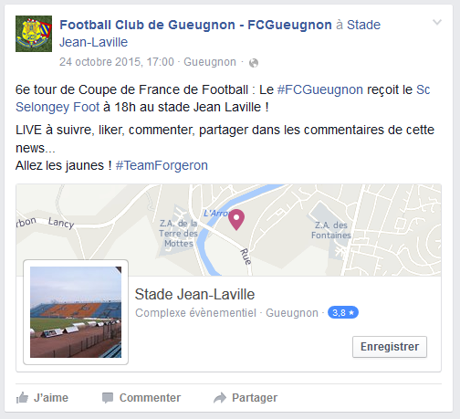 live fcgueugnon SC Selongey