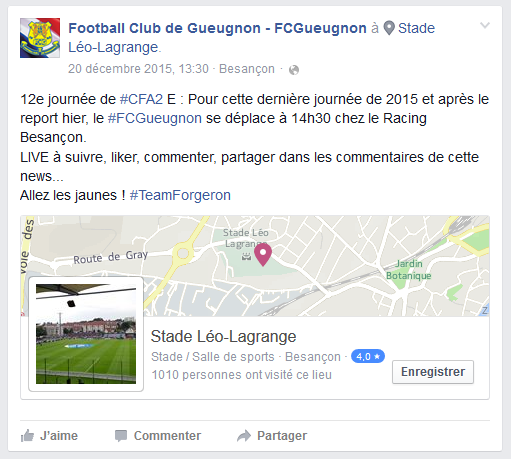 live fc besancon fc gueugnon report