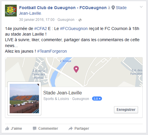 live fcg fcgueugnon cournon