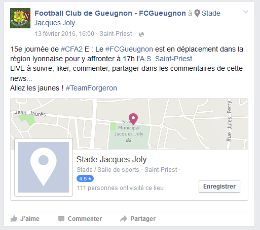 live AS St Priest FCGueugnon