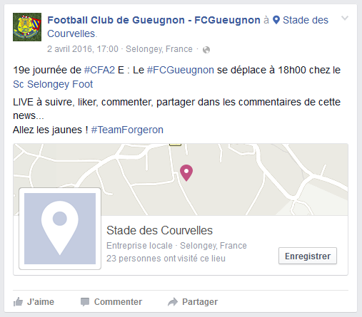 live fcgueugnon sc selongey foot gueugnon