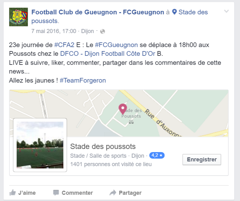 live cfa2 e DFCO Dijon Gueugnon FCG FCGueugnon Poussots