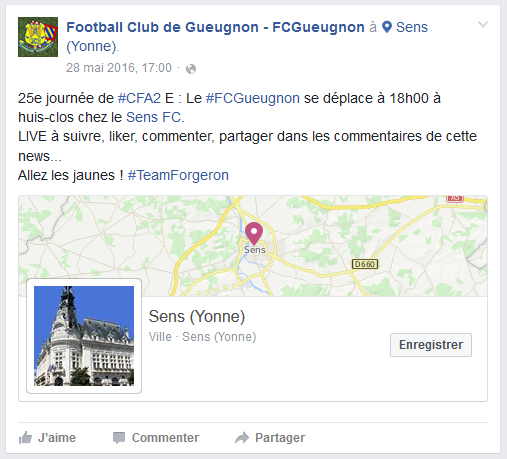 live fcgueugnon fc sens foot gueugnon